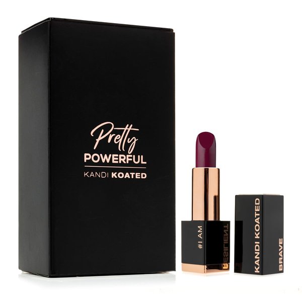 Kandi Koated Pretty Powerful Lipstick [Fierce] Matte Lip Color Burruss | Special Edition Packaging | Creamy Texture, Rich Color, Paraben-Free, Cruelty-Free Formula | Beauty & Makeup