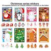 ANWUZING 24 Sheets Christmas Stickers for Kids, Christmas Crafts Make Your Own Stickers, Xmas Winter Holiday Party Games Stickers, Christmas Gift Bag Decor, Christmas Classroom Activity Stickers