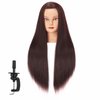 Mannequin Head 26"-28" Synthetic Fiber Training Head Braiding Head Hair Styling Manikin Cosmetology Doll Head Hairdresser Training Model for Cutting Braiding Practice with Clamp (92018LB0420)