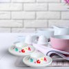 Cinf Ceramic Egg Holder Hawaii Flower Set of 2 Porcelain Holder Breakfast Boiled Cooking Easy to Clean Childhood Memories Kitchen