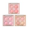 Matte Blush Powder Palette, Blending Mood Cheek, 4 Blendable Shades Korean Fairy Pink Blusher in Lightweight Smooth Powder, Vegan Makeup (Cantaloupe 3#, 1.84 ounces)