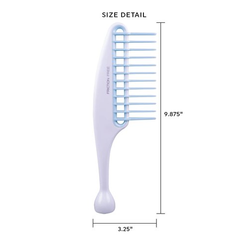 Cricket Friction Free Rake Comb for Detangling, Conditioning, Lifting, Fluffing, Curly, Thick, Medium, Long, All Hair Types, Wide Tooth Comb