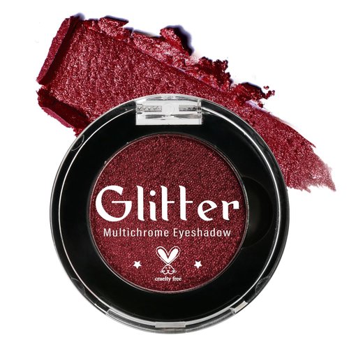 BEUSELF Metallic Burgundy Red Eyeshadow, Highly Pigmented True Red Sparkly Eyeshadow for Halloween Look, Cute Cream Formula Blendable Eye Shadow Pallets for Clown Gothic Makeup, Talc Free-Wine Red 3i