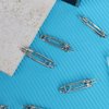 15 Pcs Hair Pins Hair Clips Alloy Safety Pin Shape Hairpin Barrettes Goth Hair Pins Set Hairdressing Tool Hair Accessories (Silver)