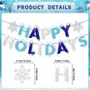 Happy Holidays Banner Happy Holidays Decorations Winter Banner with Winter Wonderland for Holiday Decorations Christmas Decorations Christmas Party Decorations
