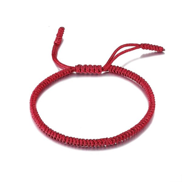 TUMYBEE Red String Bracelet for Men and Women, Rope Lucky and Protection Bracelet, Handmade Tibetan Braided Tie Thread Bracelet, Surfer Woven String For Girl, Son, Teenage on All Occasion (Dark Red)