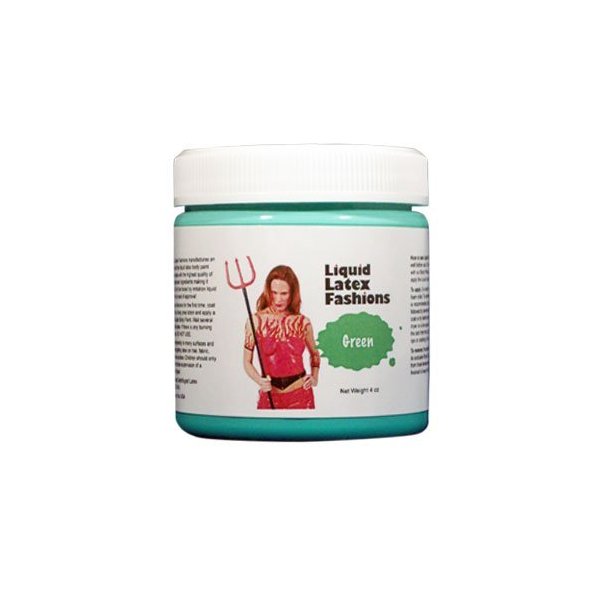 Green 8 Oz - Liquid Latex Body Paint, Ammonia Free No Odor, Easy On and Off, Cosplay Makeup, Creates Professional Monster, Zombie Arts