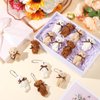 Jenaai 24 Pack Mini Bears with Bow Tie 2.35 Inch Plush Stuffed Tiny Bears Doll Bulk Small Animal Soft Bear for Valentine's Day Gift Baby Shower Birthday Gifts Party Favors DIY Keychain Crafts
