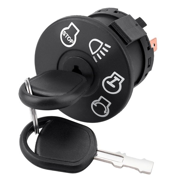 Lawn Mower Ignition Switch Key 4 Position 7 Terminals for Craftsman, Husqvarna, JohnDeere, MPN, Delta, MTD, Ariens, Gravely, Poulan, Snapper with 2 Keys #193350 532193350 6900-49P1 725-07527