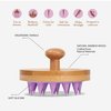 TADA BEAUTY Scalp Massager Hair Shampoo Brush Shower Soft Silicone Scalp Scrubber l Head Massager for Hair Growth for Women, Men and Kids (Purple Pink)
