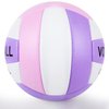 Pink and Purple Volleyball Size 5, Official Size Volley Ball with Pump for Womens, Girls, Mens, Youth, Teen and Adult, Soft Volleyball Ball for Outdoor Indoor, Beach, Pool, Water and Sand