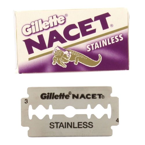 25 NACET STAINLESS Double Edge Razor Blades