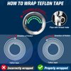 DUPPCOS Teflon Tape 1/2Inch(W) 520Inches(L), Plumbers Tape, Plumbing Tape, Sealant Tape, PTFE Tape, Sealing Tape, Perfect for Shower Head Water Pipe (2)