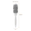 Cricket Ultra Smooth Coconut 1.5” Thermal Ceramic Barrel Hair Brush Anti-Static Heat-Resistant Hairbrush for Blow Drying, Curling and Styling All Hair Types