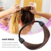 FRCOLOR 6pcs Wig Elastic Hair Band Fake Hair Elastic Ponytail Holders Hair Scrunchies Ponytail Wrap Hair Ties Elastic Rubber Band for Hair Wig Hair on Rubber Band Brown Wig Plastic M Braid