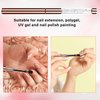 2Pcs Oval UV Gel Nail Brush Rhinestone Handle Nail Art Design Brushes Nail Drawing Pen Gel Brushes for Nails