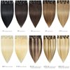 ROSEBUD Clip in Hair Extensions REMY Human Hair 8Pcs 18 Clips 60g/Set 12 Inch