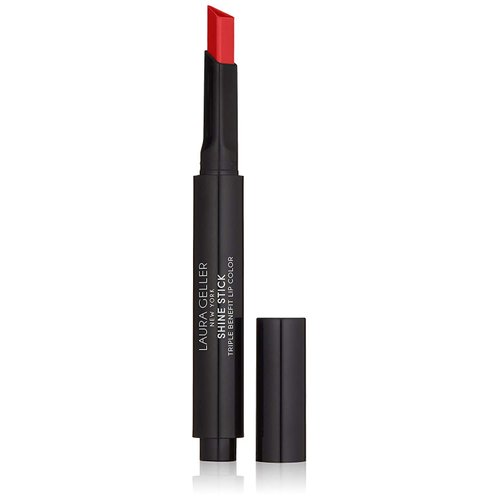 LAURA GELLER NEW YORK Shine Stick Triple-Benefit Lip Color with Lipstick, Lip Gloss and Lip Balm Effect - Long Lasting, Moisturizing, High Shine and Pigmented 3-in-1 Lip Color, Radian Red