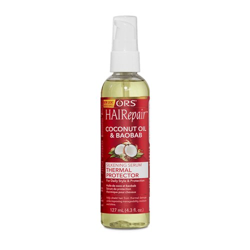 ORS HAIRepair Coconut Oil and Baobab Silkening Serum Thermal Protector 4.3 oz (Pack of 3)