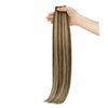 Full Shine Genius Weft Extensions Real Human Hair Hand Tied Hair Extensions Sew In Weft Color Brown Highlight Honey Blonde Human Hair Bundles Sew In Hair Extensions Real Human Hair 50G 18 Inch