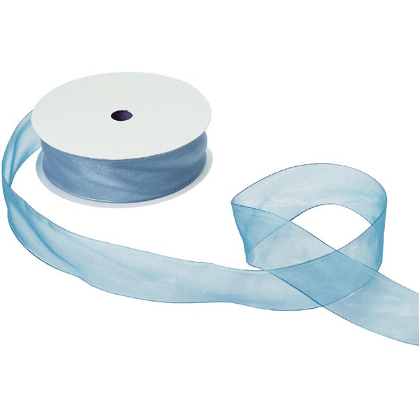 Jillson Roberts Bulk 1-1/2-Inch Sheer Ribbon, Pastel Blue, 100 Yard Spool (BFR3201)