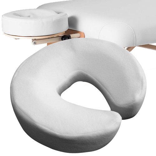 NRG Memory Foam Massage Table Face Cradle Pad with Ultra-Soft Fleece Cover - Head Rest Cushion Pillow Pad Eliminates Pressure Points for Instant Relief - Temperature and Pressure Sensitive Foam