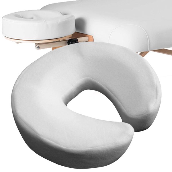 NRG Memory Foam Massage Table Face Cradle Pad with Ultra-Soft Fleece Cover - Head Rest Cushion Pillow Pad Eliminates Pressure Points for Instant Relief - Temperature and Pressure Sensitive Foam