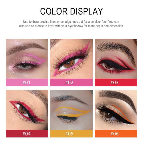 Eye Shadow Pencil, Natural Matte Long Lasting Metallic Eyeliner Pencil Glitter Eyeliner for Women Eye&Lip Liner Professional Waterproof Retractable Eye Makeup Gel Eyeliner Colorful Eyeliner(3)