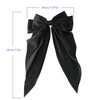 Hair Bows for Women,Satin Bow Barrette Hairclip Long Tail Ponytail Holder Wedding Party Hair Accessories (Red+Black)