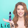 Lick Blueberry Flavored Edible Massage Oil – Infused with Vitamin E, Sweet Almond and Coconut Oil – Skin and Body Safe, Non-Sticky, Vegan – Portable Travel-Ready Bottle, 4 oz