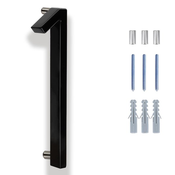 5 Inch House Numbers for Outside, Metal Modern Floating House Numbers, Garden Door Mailbox Decor Number with Nail Kit, Visibility Signage (Black 1)