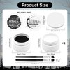 3-Piece Black White Face Paint Set (2 White, 1 Black) - 1.76 oz Each, Includes Sponge and Brushes, Professional SFX Makeup Kit for Halloween, Skeleton, Ghost, Skull Cosplay, Full Coverage Body Paints