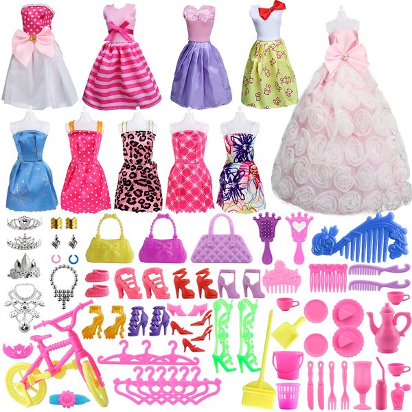 SOTOGO 85 Pieces Doll SOTOGO 85 Pieces Doll Clothes and Accessories for 11.5 Inch Girl Doll Clothes Include 10 Sets Girl Doll Fashion Clothes and 75 Pieces Doll Accessories