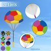 Ynybusi 10 Pack Parachute Toys Easter Basket Stuffers for Toddlers, Tangle Free Parachute Toy with Small Figures, Outdoor Flying Toys Air Parachute for Boys Kids Birthday Party Favors