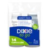Dixie To Go Medium Paper Coffee Cups With Lids, 12 Oz, 14 Count, Disposable Cups For On-The-Go Hot Beverages