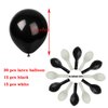 KADBANER white and black balloons 30-pack,12-inch latex balloons
