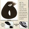 Sunny Hair Tape in Extensions Straight Skin Weft Tape in Hair Extensions Invisible Tape in Hair Extensions Human Hair 20Pcs Hair Extensions Real Human Hair Brown 20inch