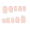 YOSOMK Gel Nail Strips, White Pink French Gel Nail Stickers, UV Free, Long Lasting 16 Nail Wraps for Women, French Tip Nail Polsih Stickers, Includes 1 Nail File, 1 Wooden Stick and 2 Prep Pad