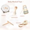 Toddler Musical Instruments | Baby Musical Toys Wooden Toys Educational Toys for Toddlers | Neutral Color Musical Instruments Set | Early Learning Music Toys for Boys Girls Gift