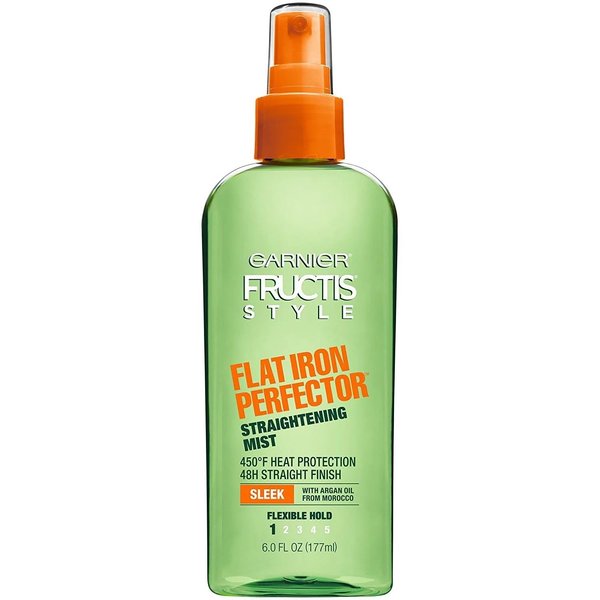 Garnier Fructis Style Sleek & Shine Flat Iron Perfector Straightening Mist 6 oz (Pack of 2)