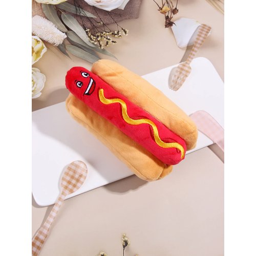 QWINEE Squeaky Dog Toys Food Design Puppy Chew Toys Dog Plush Toys for Small Medium Dog Bulk Dog Squeaky Toys Multicolor One Size