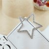 2 Pcs Silver Rhinestone Crystal Geometric Stars Moon Hair Clip Fashion Woman Hollow Side Clip Barrettes Hairpin Hair Accessories