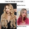 7JHH WIGS Lace Front Body Wavy Wigs 13 * 4in T Lace Front Side Part Blonde Wigs with Dark Roots for Women 160 Density Transparent Glueless Synthetic Hair Long Curly Wig