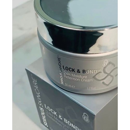 Serious Skincare Lock & Bond 24-Hour Moisture Retention Face Cream - Intense Hydration and Plumper Skin - Algae Extract - Shea Butter - For Normal to Dry Skin - Day and Night 1.7 oz (1Pack)