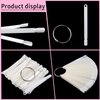 CZWESTC 300 pcs Nail Polish Swatch Sticks Nail Swatch Sticks with Ring False Nail Sample Sticks Nail Polish Board Nail Accessories for Nail Art Polish Display and Home DIY