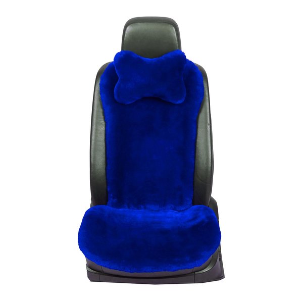 MLOVESIE Genuine Sheepskin Car Seat Cushion Australian Natural Wool Auto Seat Cover Soft Fur Pad Comfort Warm Winter Office Chair Wheelchair Universal Fit