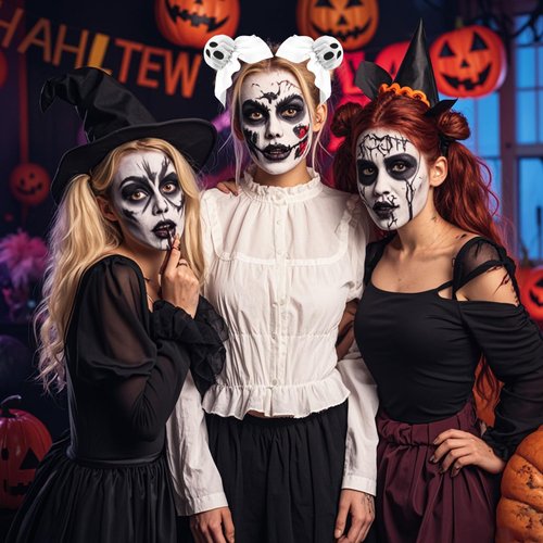 BUSOHA Halloween Headband for Women - Ghost Buns Hairband Halloween Costume Cosplay Party Favors Halloween Accessories Costume Party Outfits Gifts