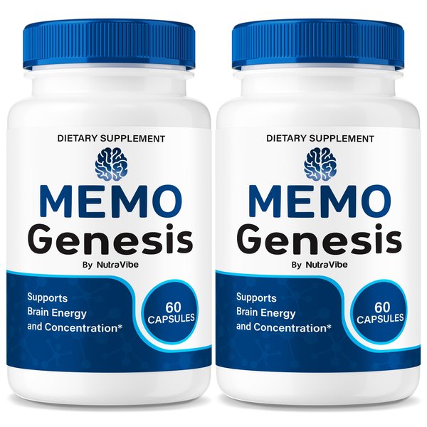 (2 Pack) MemoGenesis – Daily Support Formula with a Natural Blend to Help Maintain Clarity, Focus & Everyday Alertness | Easy-to-Swallow Memo Genesis Pills for Everyday Use (120 Capsules)
