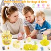 LAWOHO Bear Clear Slime 300ml, Yellow Clear Slime Kit for Girls Ages 8-12 with 9 Packs Slime Add-Ins, Slime for Kids Party Favors, Non Stick Slime Clay Toys Birthday Halloween Christmas Easter Gifts
