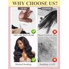 30 Inch Body Wave Lace Front Wigs Human Hair Pre Plucked 180% Density 13x4 Transparent HD Lace Front Wigs for Black Women Glueless Frontal Wigs with Baby Hair Natural Black Human Hair Wig